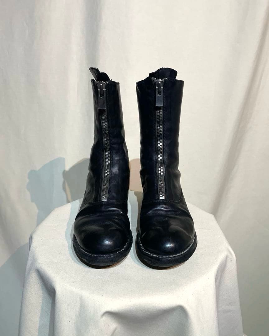靴 Guidi - Horse Full-Grain Front Zip Boots