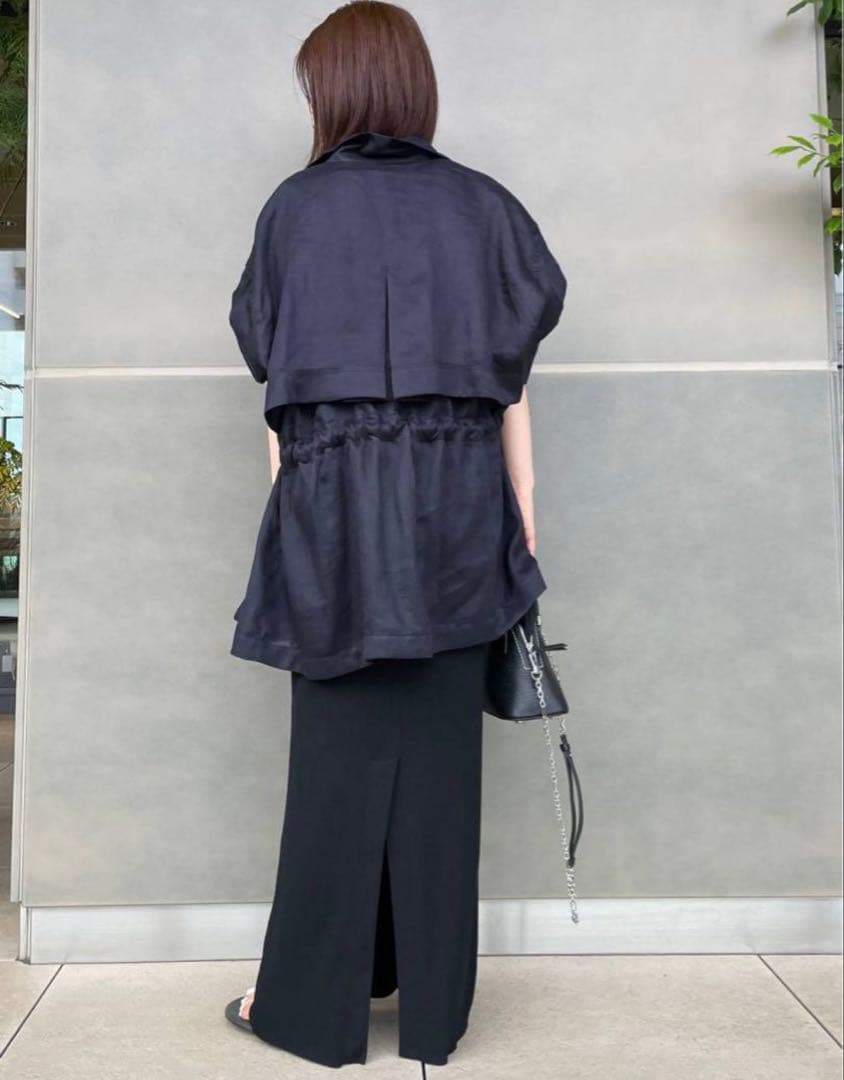 Chaosカオス フロマージュ リネンブルゾン ラミーブルゾン ネイビー