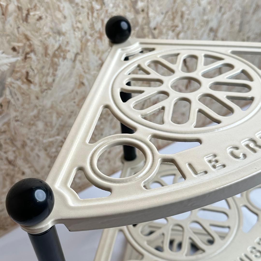 ル・クルーゼ 絶版品 廃盤 人気 ポットスタンド 3段 デューン ホワイト