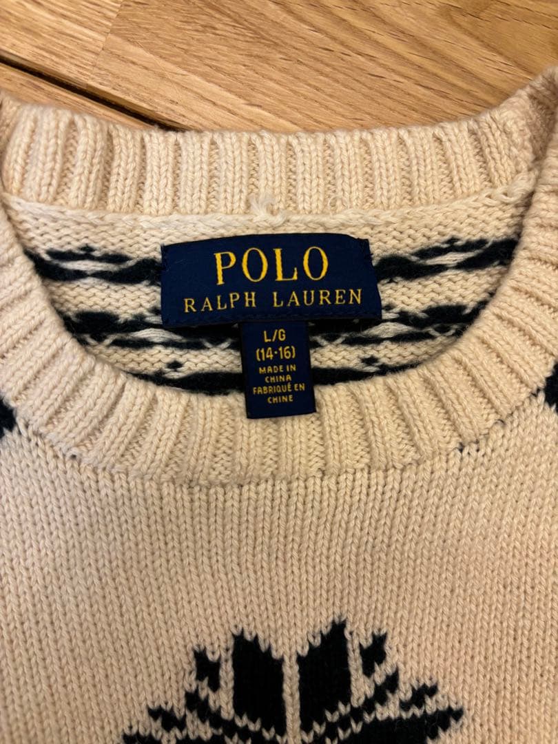Ralph Lauren ラルフローレン POLO キッズ　ニット　くま　ウール