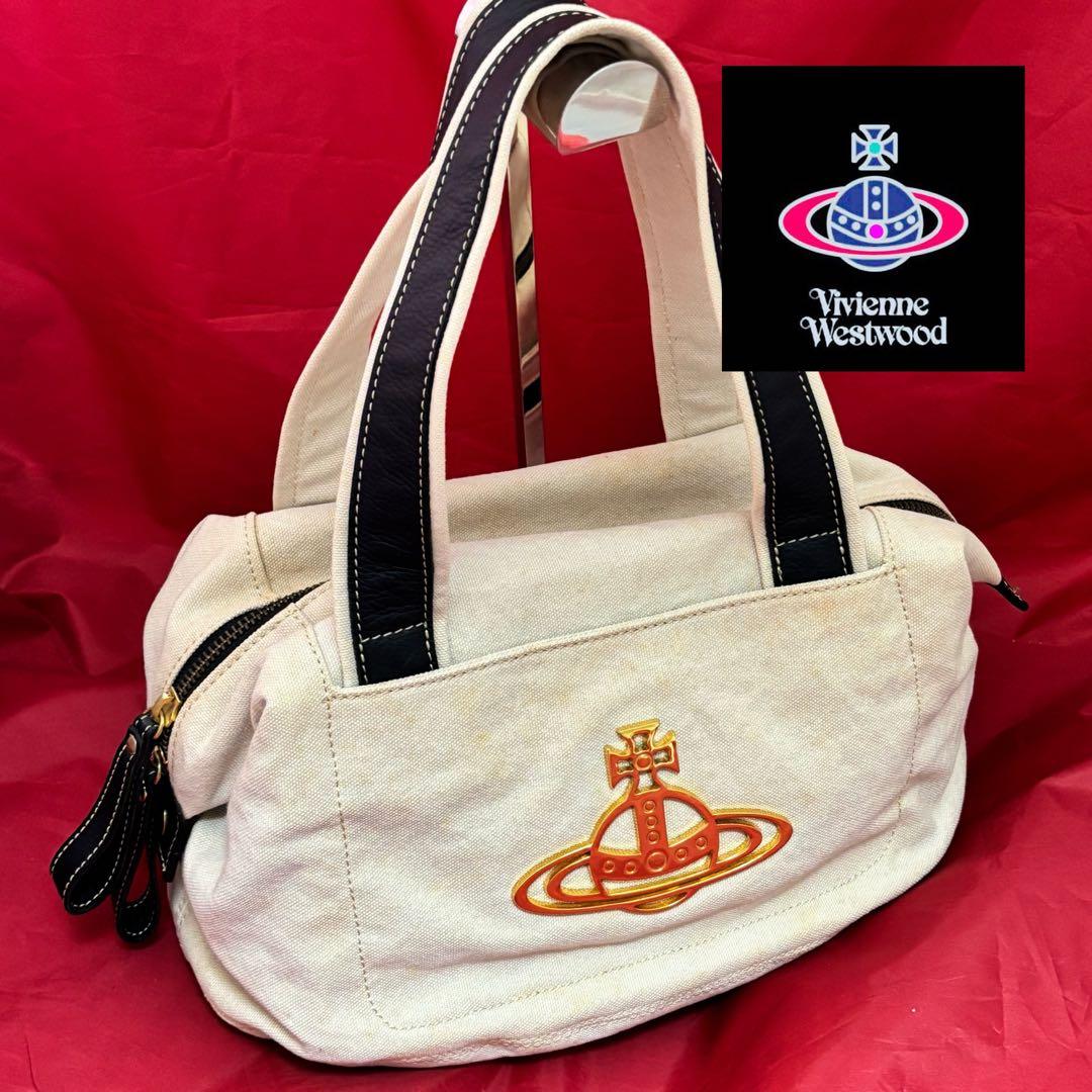 Vivienne Westwood☆キャンバス ミニボストンバッグ日本製