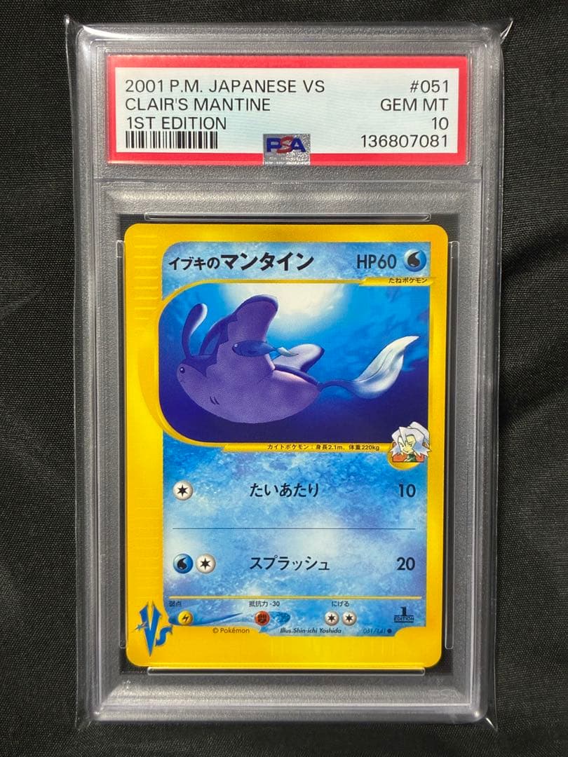 世界204枚 PSA10 イブキのマンタイン カードe 2001 051 12