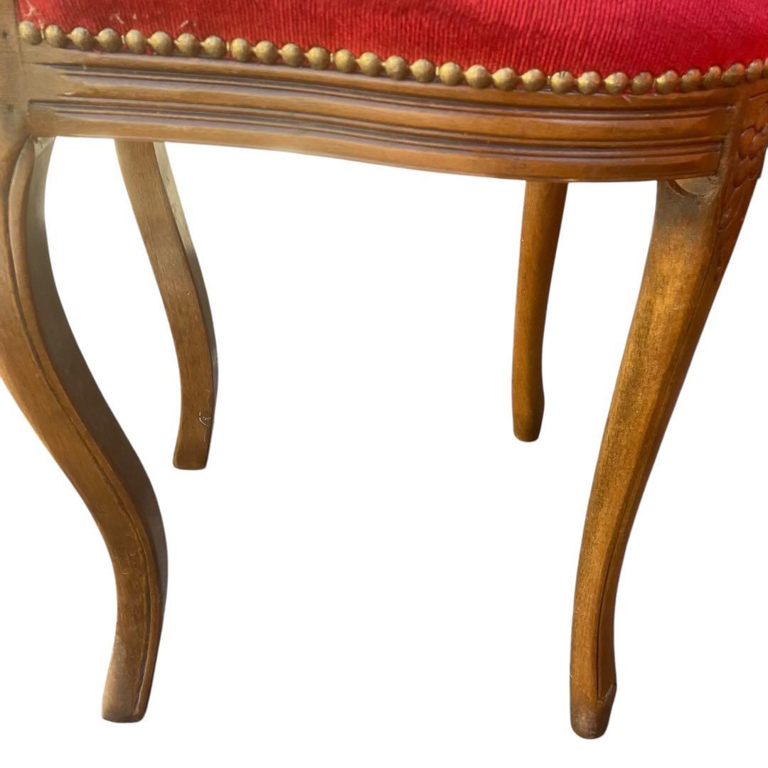 美品　イタリア製　ロココ調　アンティークチェア　ドールチェア　ヴィンテージ　猫足