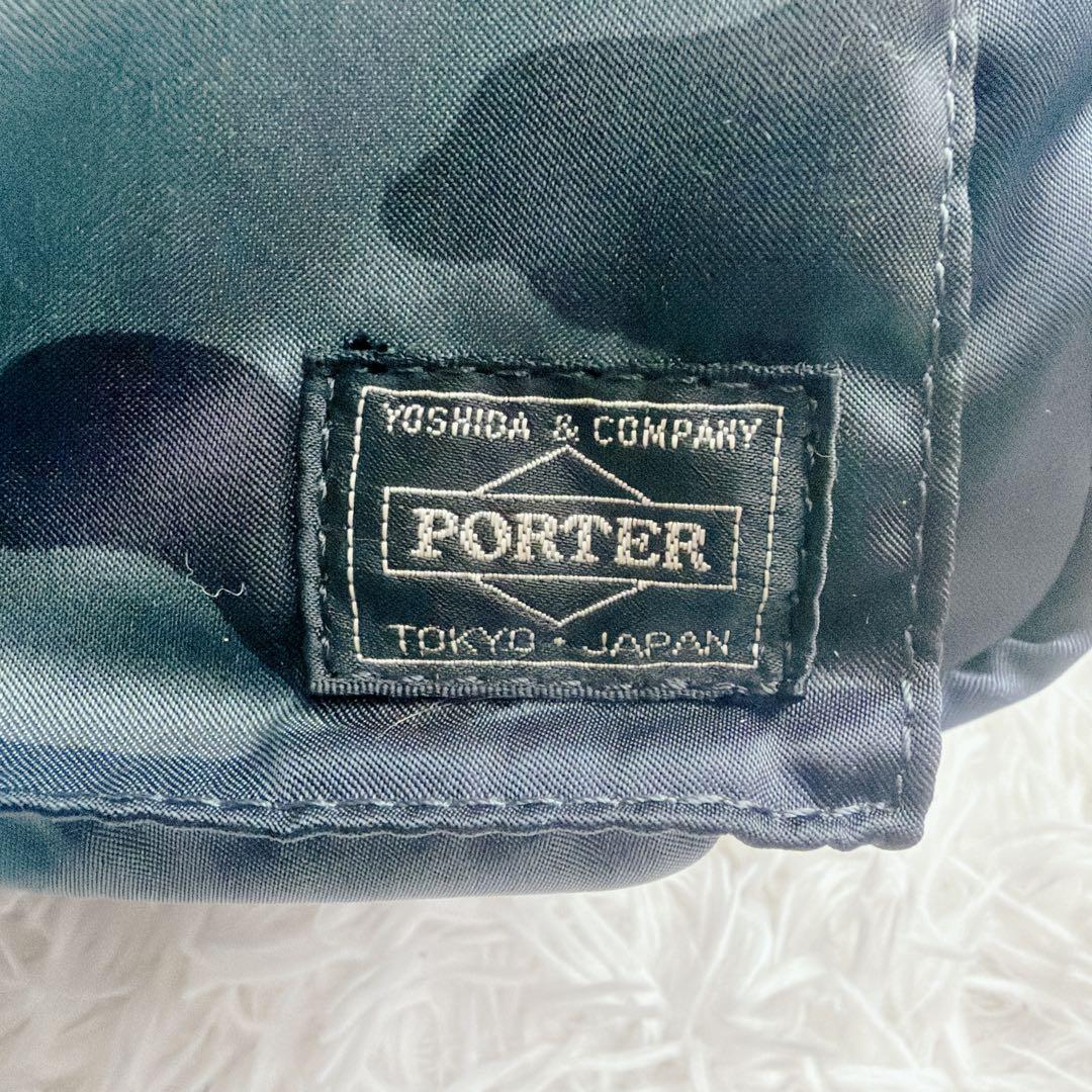 PORTER タンカー ボディ バッグ 30周年 迷彩 カモフラ ネイビー
