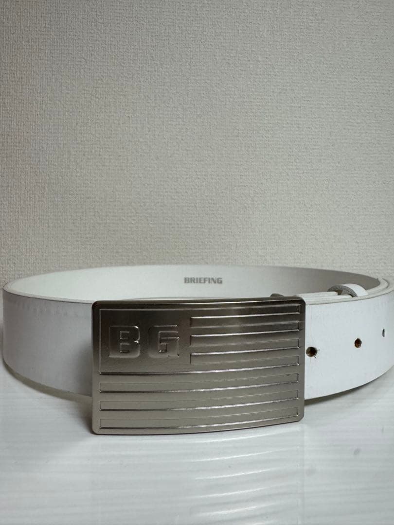 BRIEFING ブリーフィング　ゴルフ　レザーベルト　ホワイト