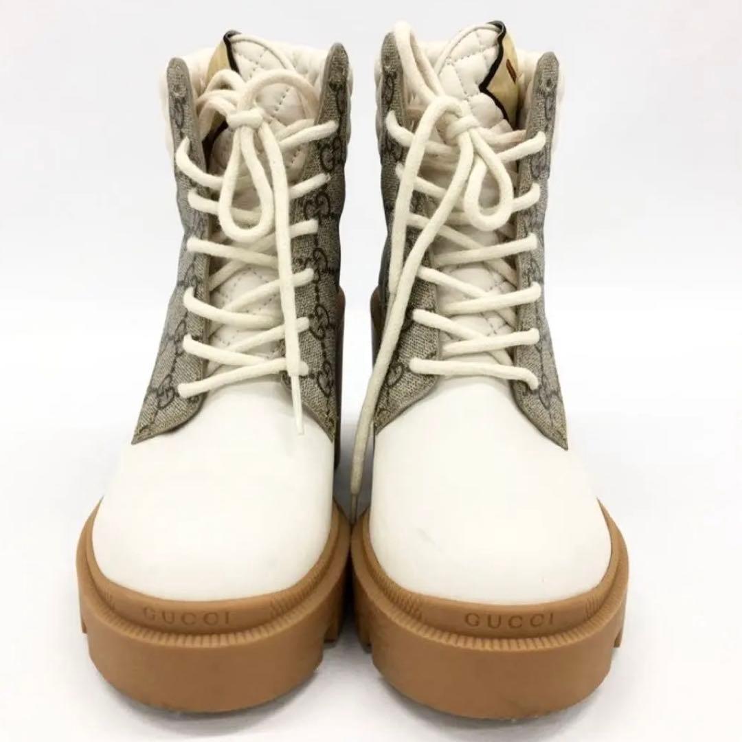 GUCCI グッチ ショートブーツ　 GGサイズ37 保存袋付き