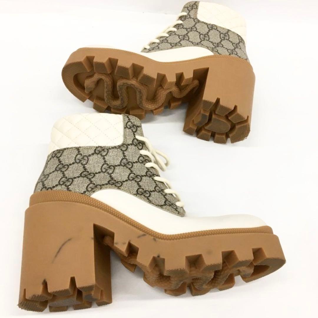 GUCCI グッチ ショートブーツ　 GGサイズ37 保存袋付き