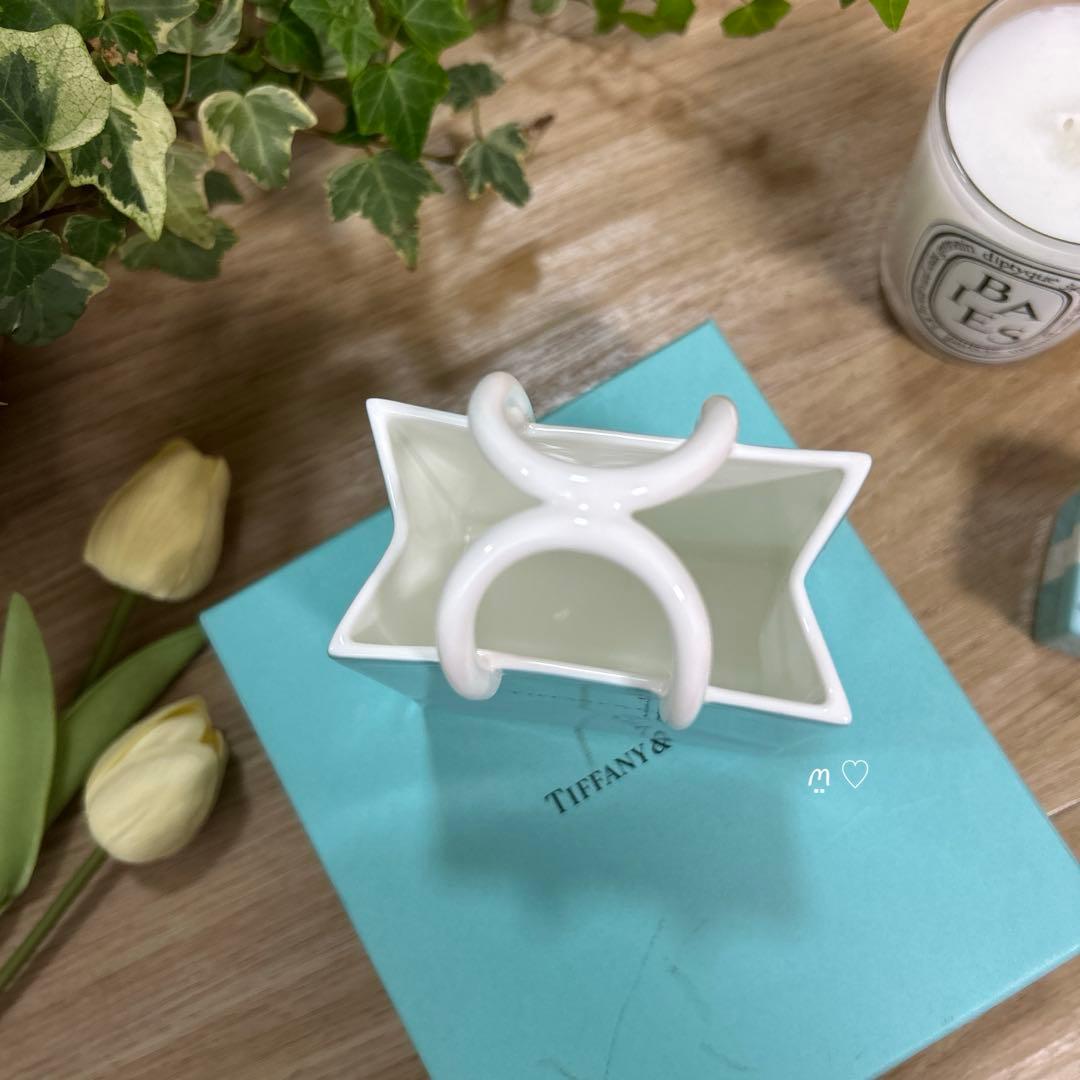 ティファニー　 ショッパー　ショッピングバッグ　オーナメント　陶器インテリア置物