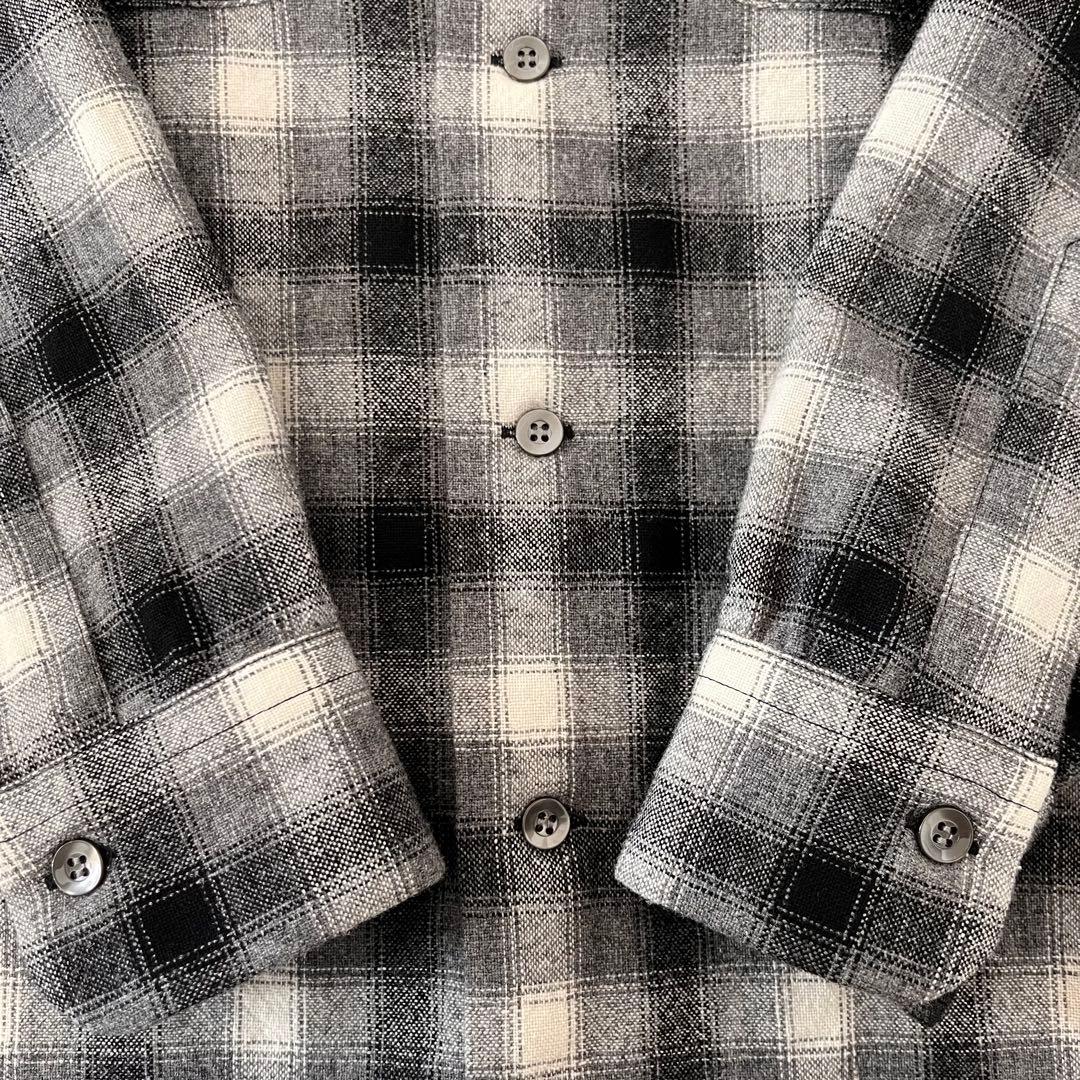 SUBCULTURE WOOLCHECKSHIRT / BLACK×GRAY 1