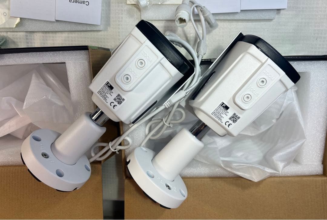 CCTVカメラ Tca-IPPOE-12 ホワイト 2台セット