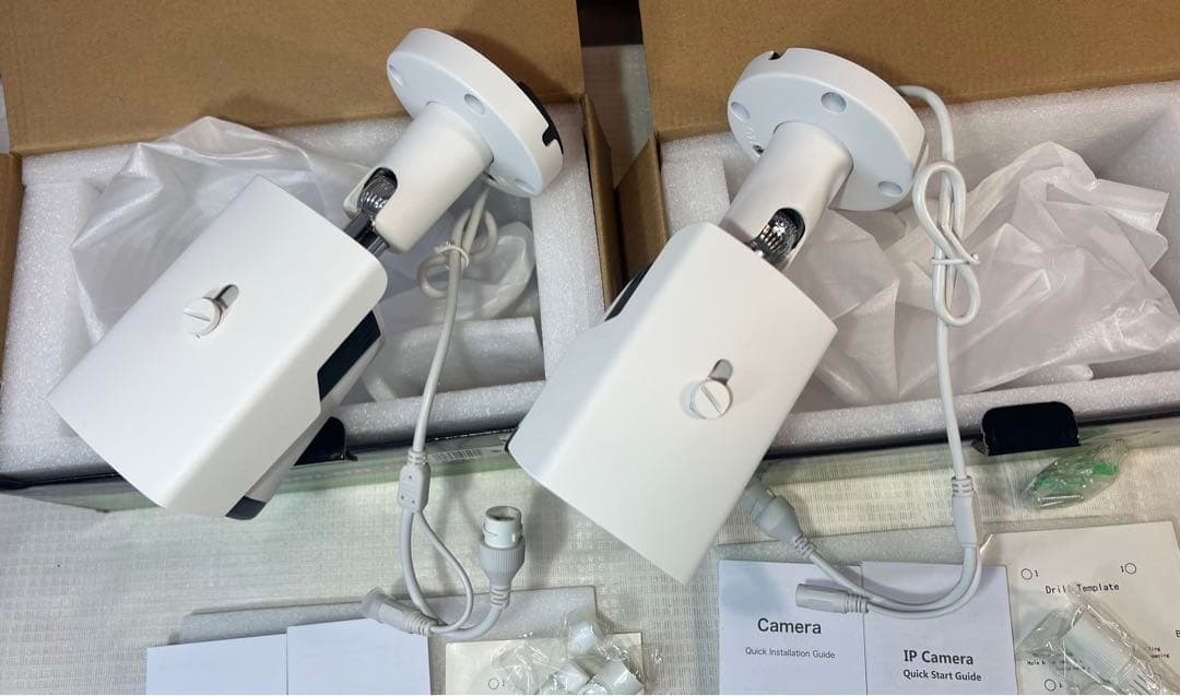 CCTVカメラ Tca-IPPOE-12 ホワイト 2台セット