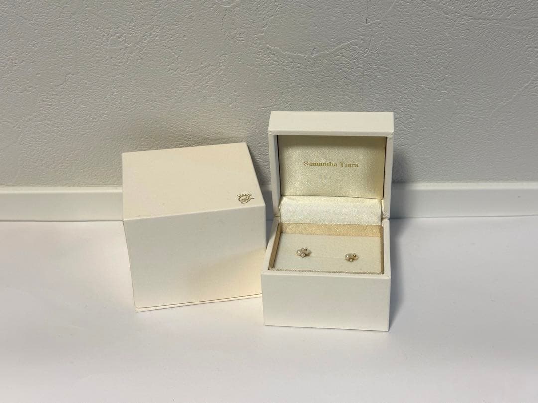 【ごま】Samantha Tiara K10 YG フラワーパールピアス