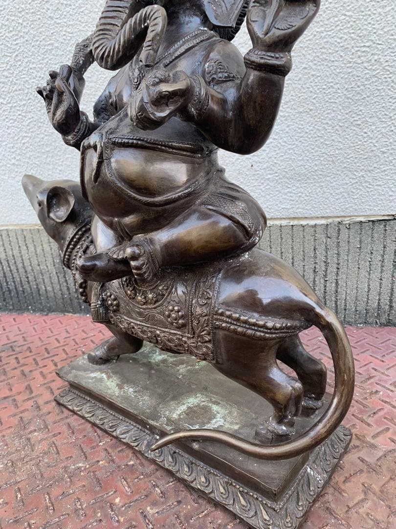 な*ぺ様 約25kg 銅製　ガネーシャ　縁起物　仏教　美術　置物
