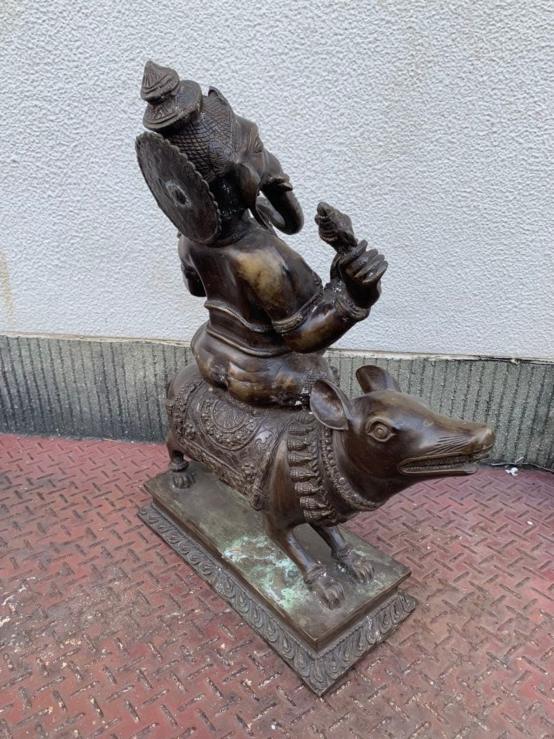 な*ぺ様 約25kg 銅製　ガネーシャ　縁起物　仏教　美術　置物