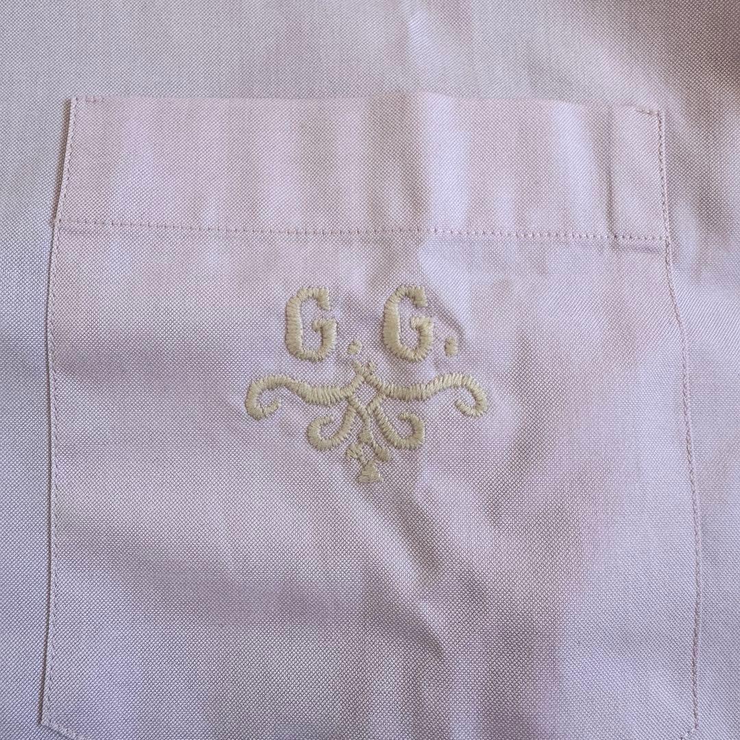 極美品　XLサイズ　グッチ　シャツ　GG刺繍　ピンク　現行