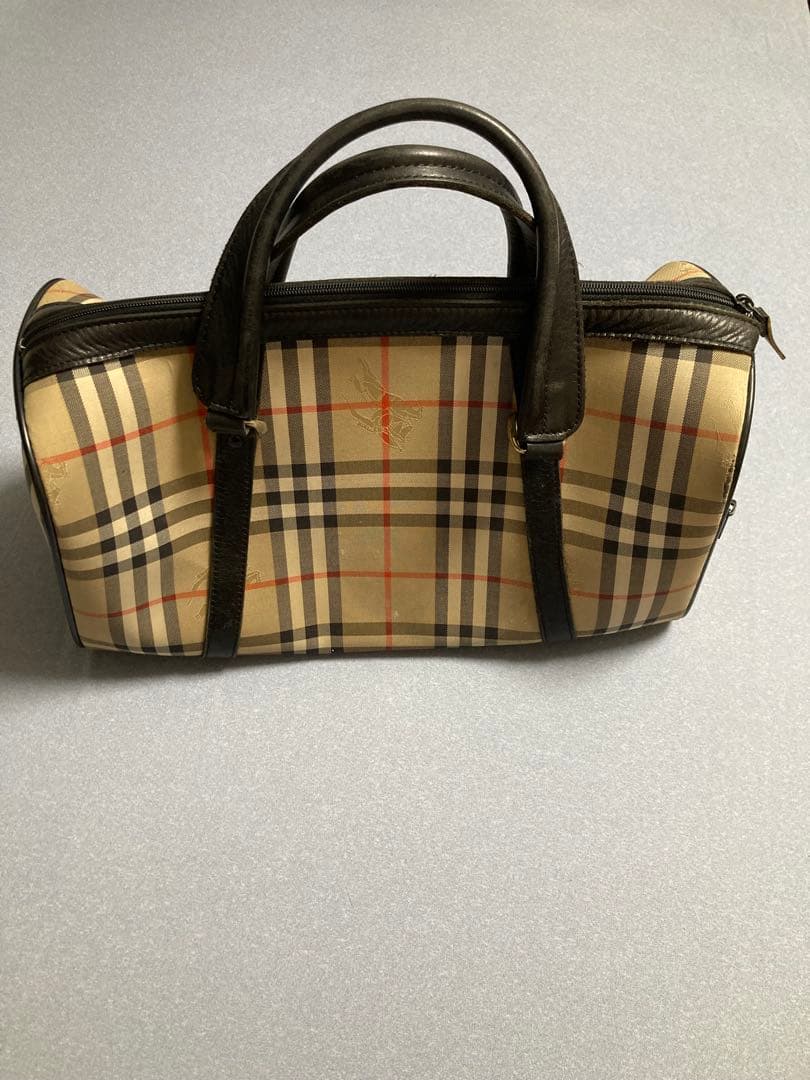 【BURBERRY バーバリー ボストンバッグ】　ノバチェック　ミニボストン