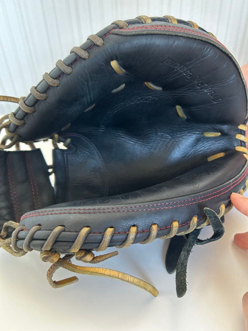 少年野球 久保田スラッガーキャッチャーミッド軟式グローブ 黒 右投げ用