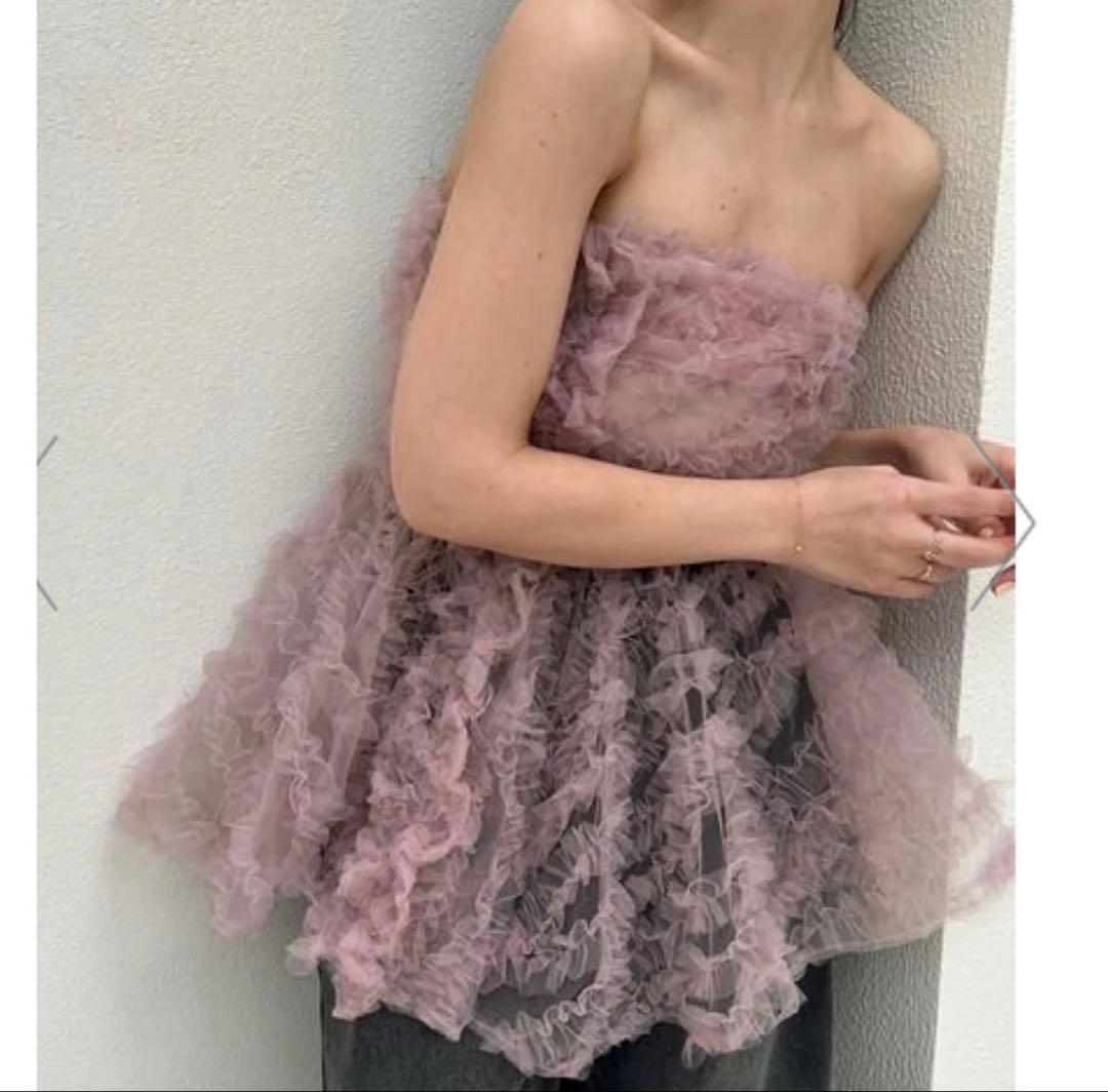スナイデル❤︎チュール刺繍ベアペプラムトップス　ピンク
