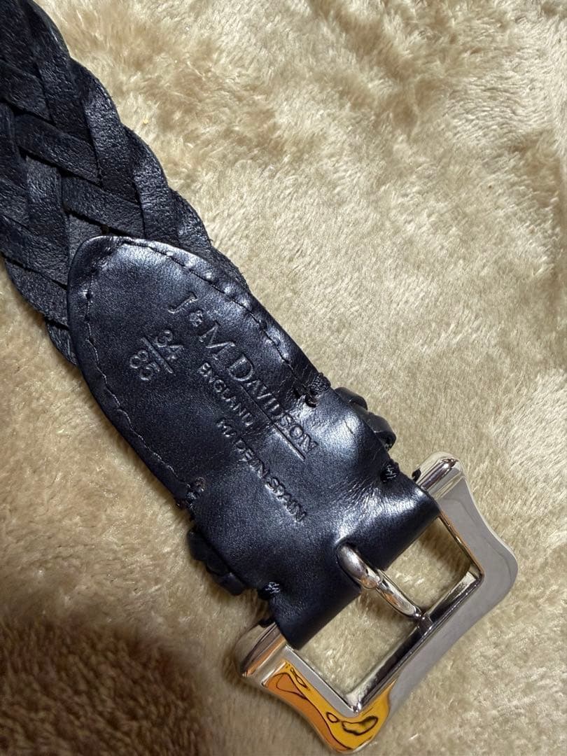 J&M DAVIDSON 編み込み ブラックベルト