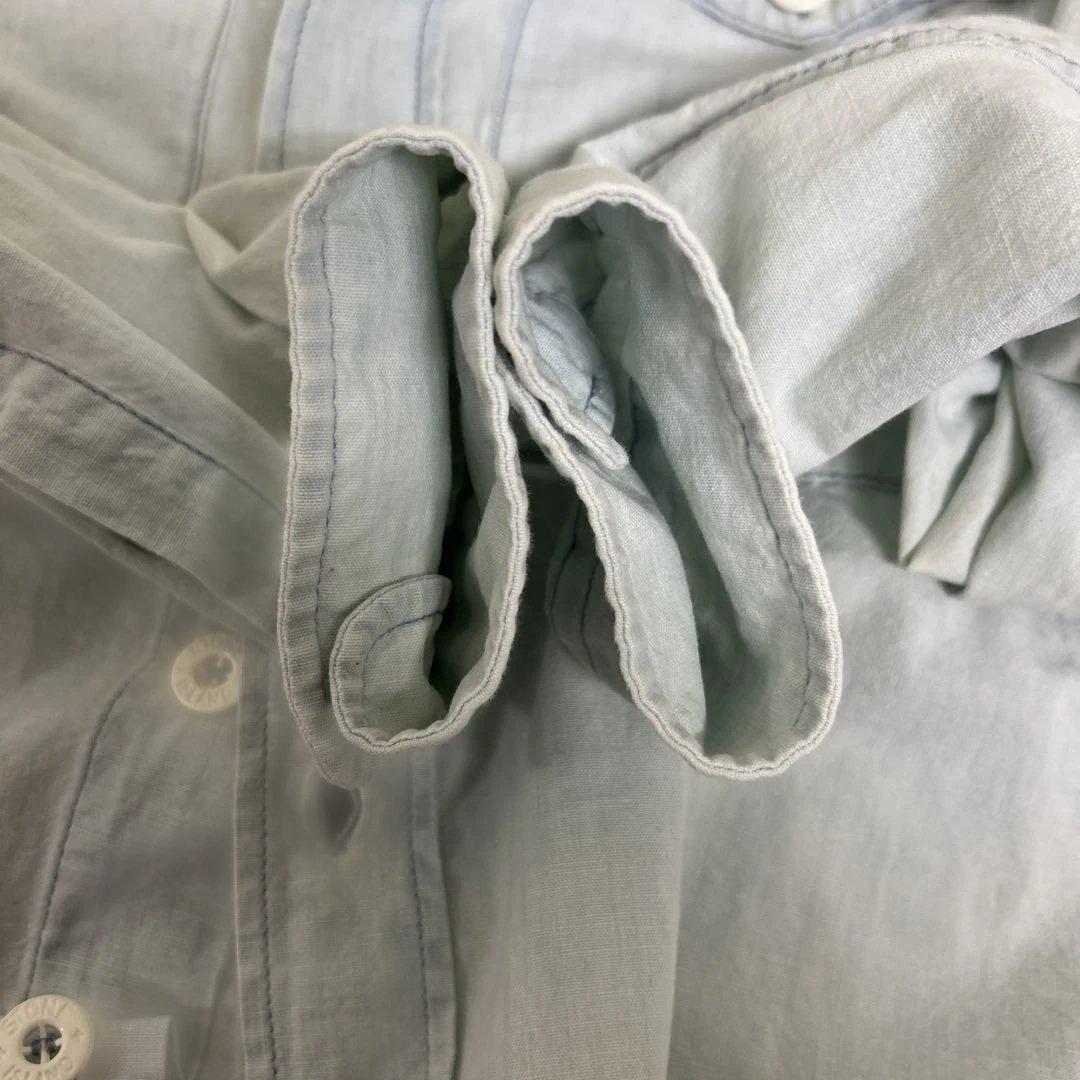 STONE  シャツジャケット　ブルゾン　水色　ワッペン　Sサイズ