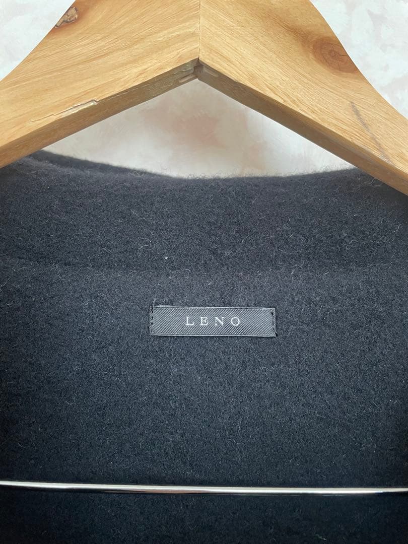 LENO ブラック ダッフルコート
