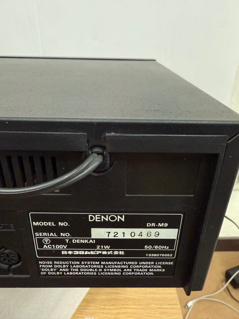 【ジャンク】DENON DR-M9 カセットデッキ 電源確認済み 現状品
