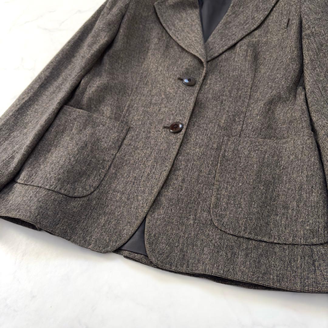 大きいサイズ✨マックスマーラ 【白タグ】パンツスーツ アンゴラ混 42/40