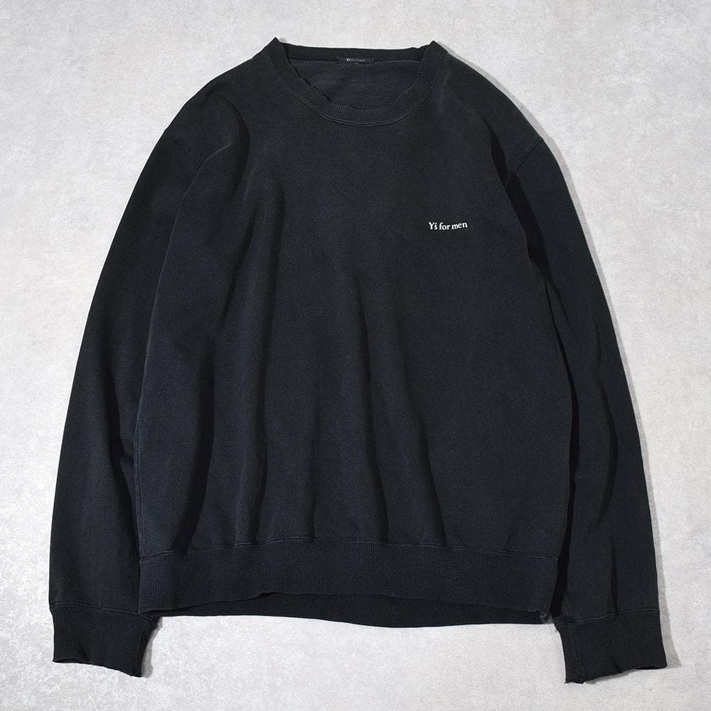 90s ヨウジヤマモト Y's for men ロゴ スウェット ボロ フェード