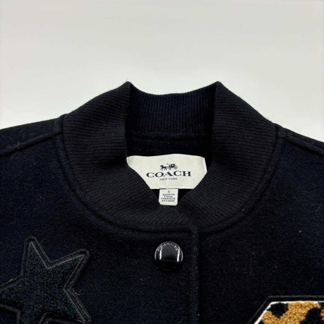 【美品】COACH コーチ スタジャン ワッペン パッチ刺繍 レディース S