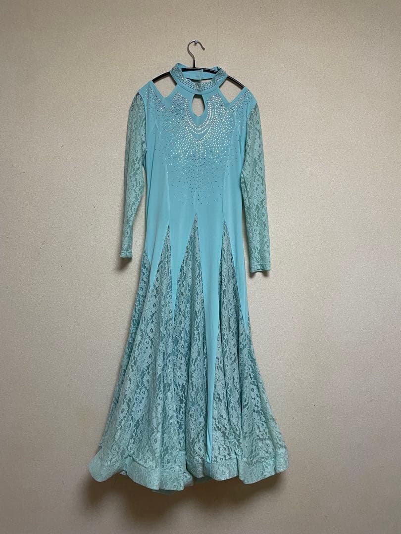 TAKA International 社交ダンスドレス 水色 ミントグリーン