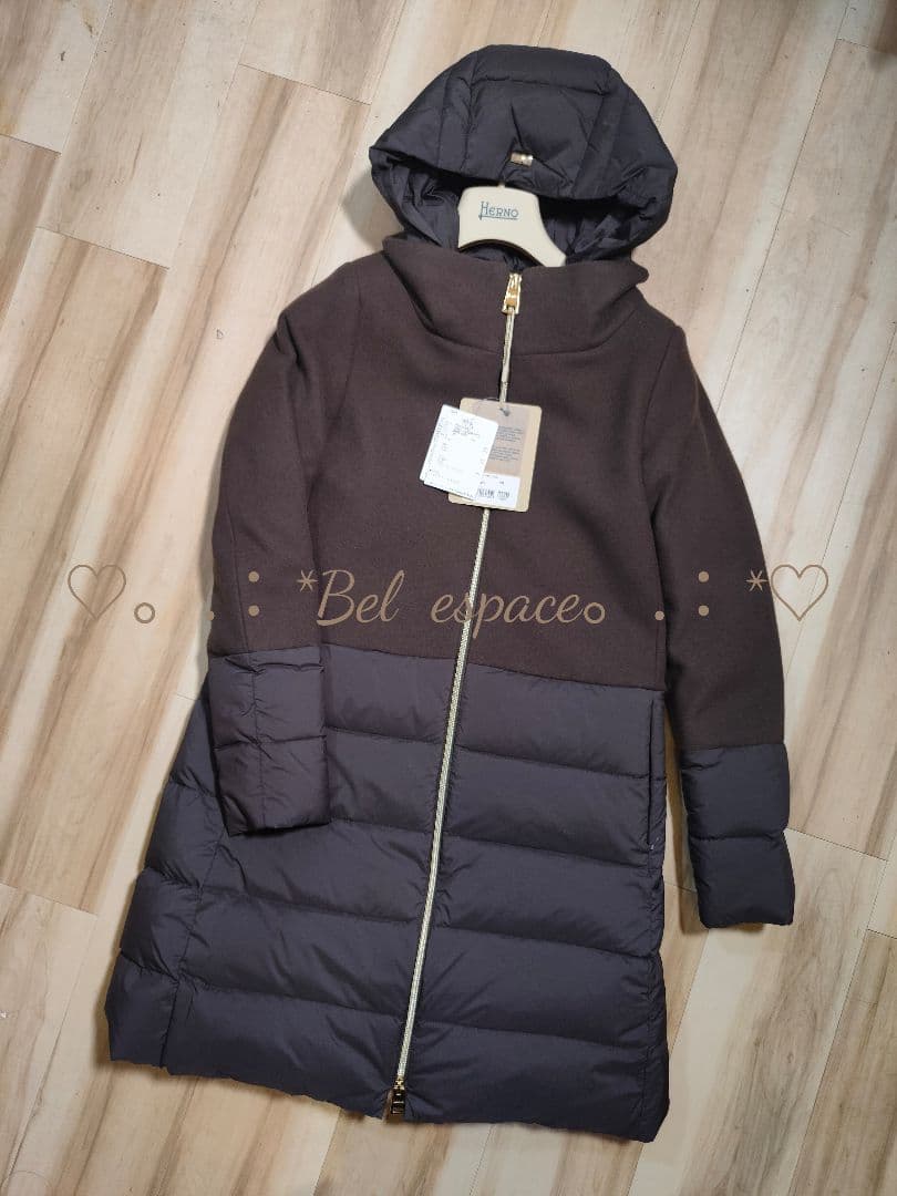 半額！新品！【定価21万】HERNO ヘルノ 38 切替 ロングコート 正規品