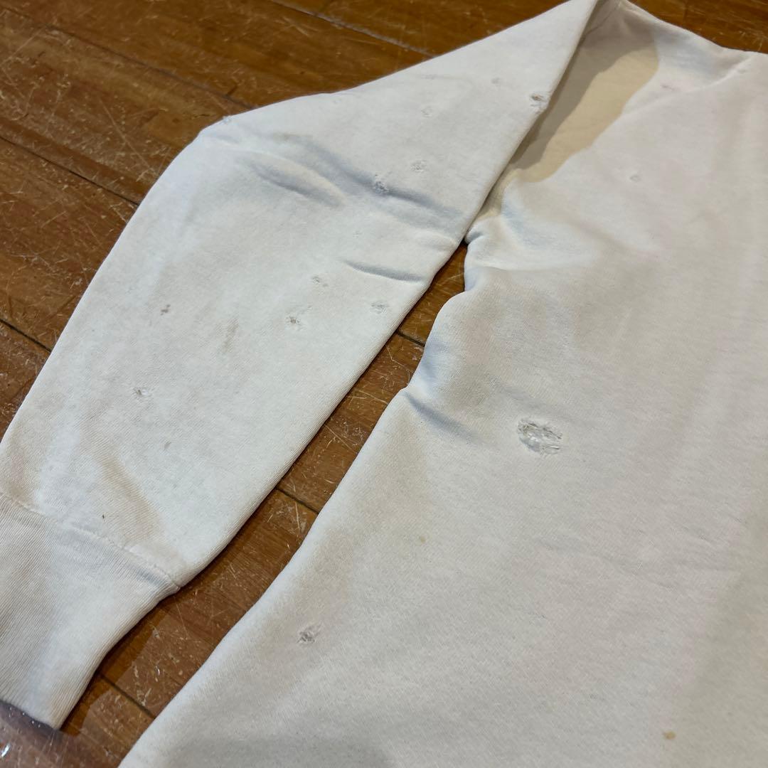 40s 50s ホワイト ハーフジップ スウェット