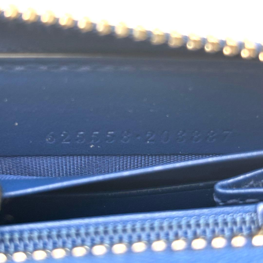 美品 グッチ 長財布 ジャンボGG エンボスロゴ ラウンドファスナー レザー