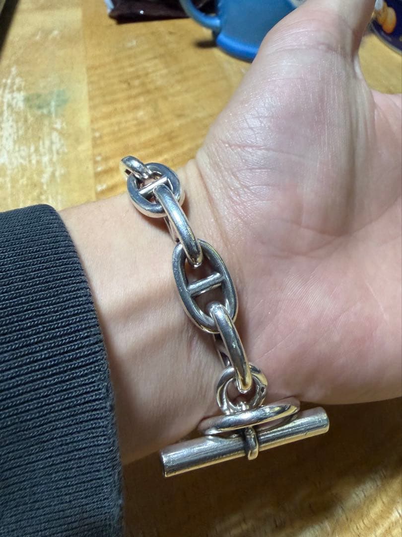 ヴィンテージ HERMES シェーヌダンクル 筆記体 GM12コマ 70s