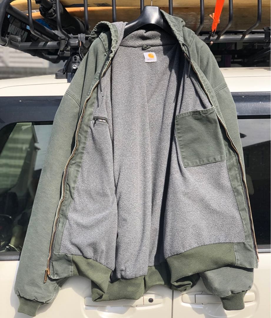 焼*ー様 レア！Carhartt アクティブジャケット モスグリーン　グレーフリ