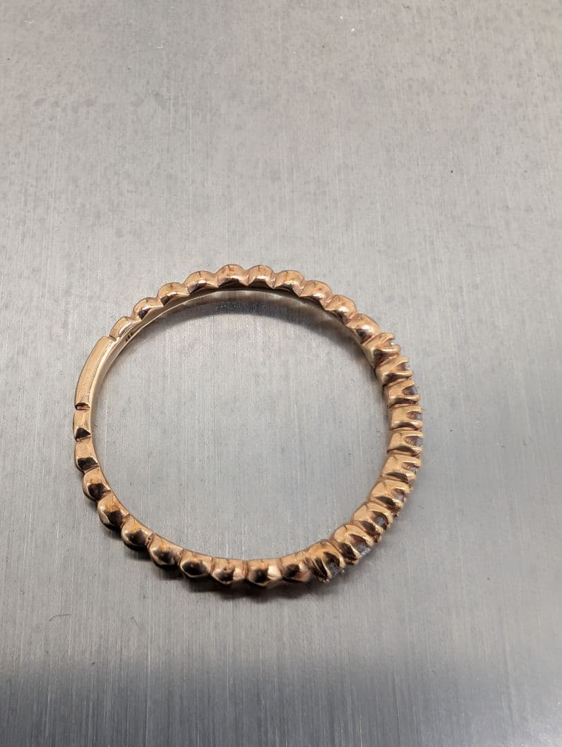 美品●ローズゴールド エタニティリング　10k 金属ケース付き