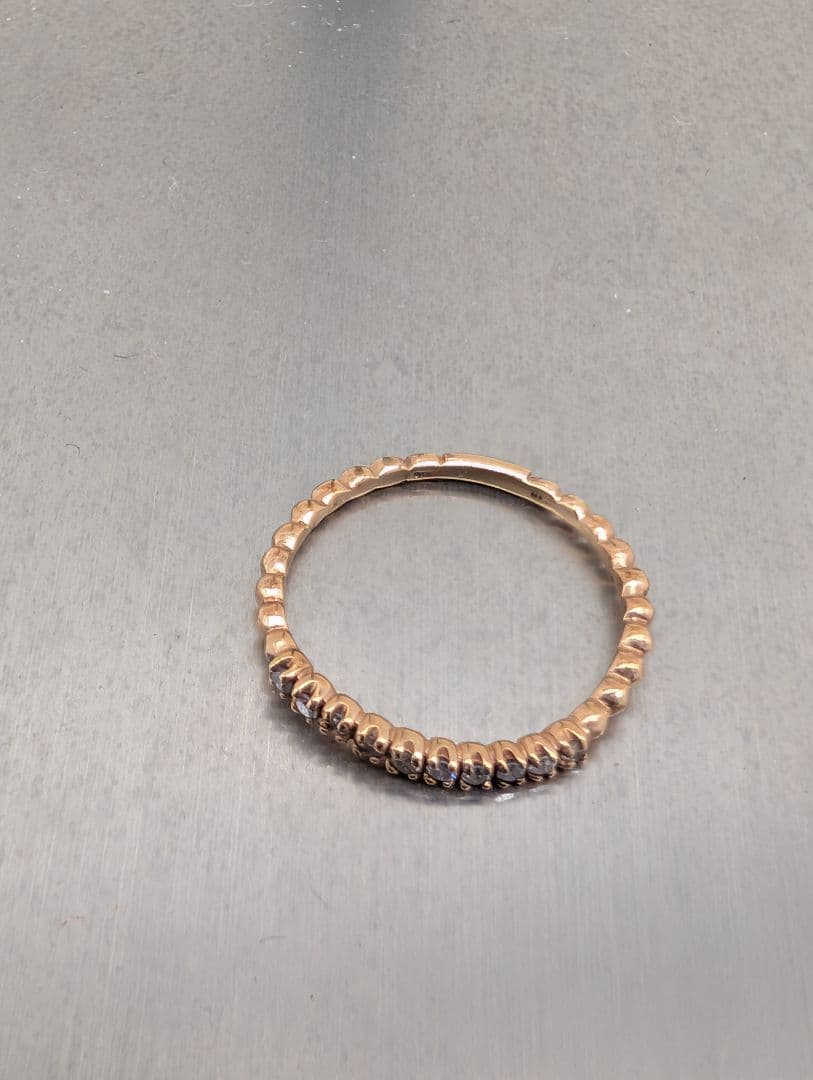 美品●ローズゴールド エタニティリング　10k 金属ケース付き