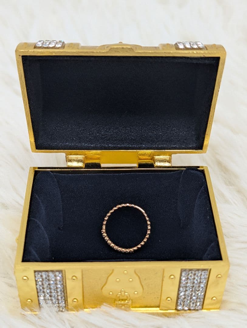 美品●ローズゴールド エタニティリング　10k 金属ケース付き