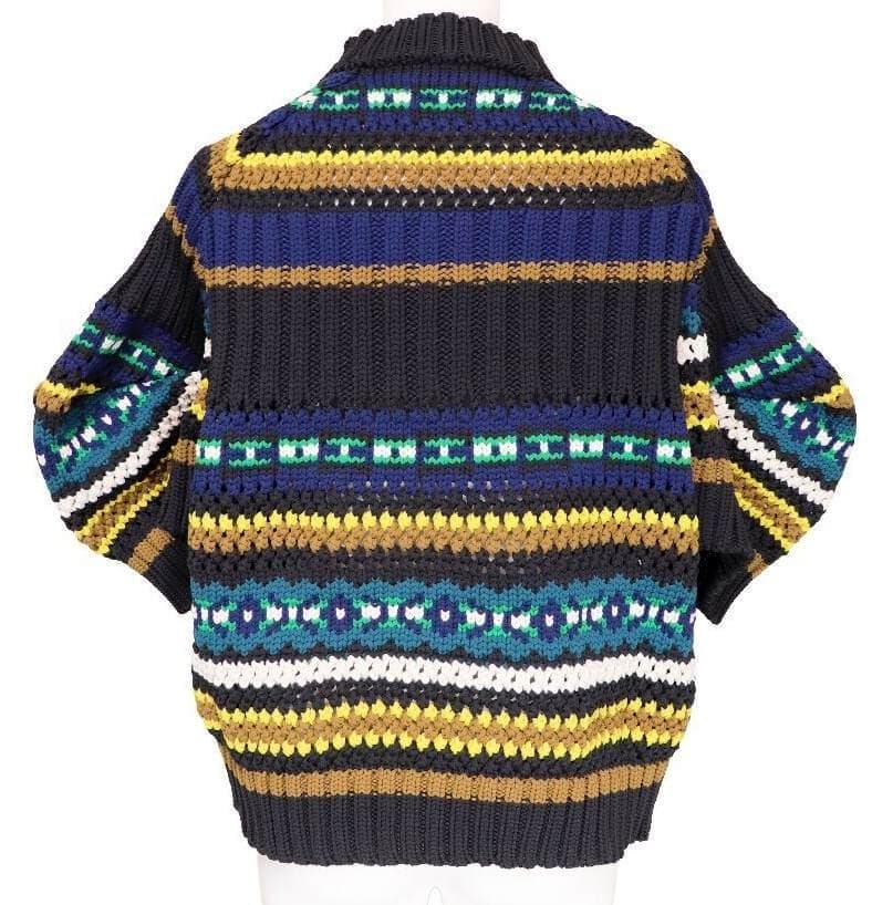 入手困難★sacaiサカイ★完売ニットプルオーバーマルチ黒