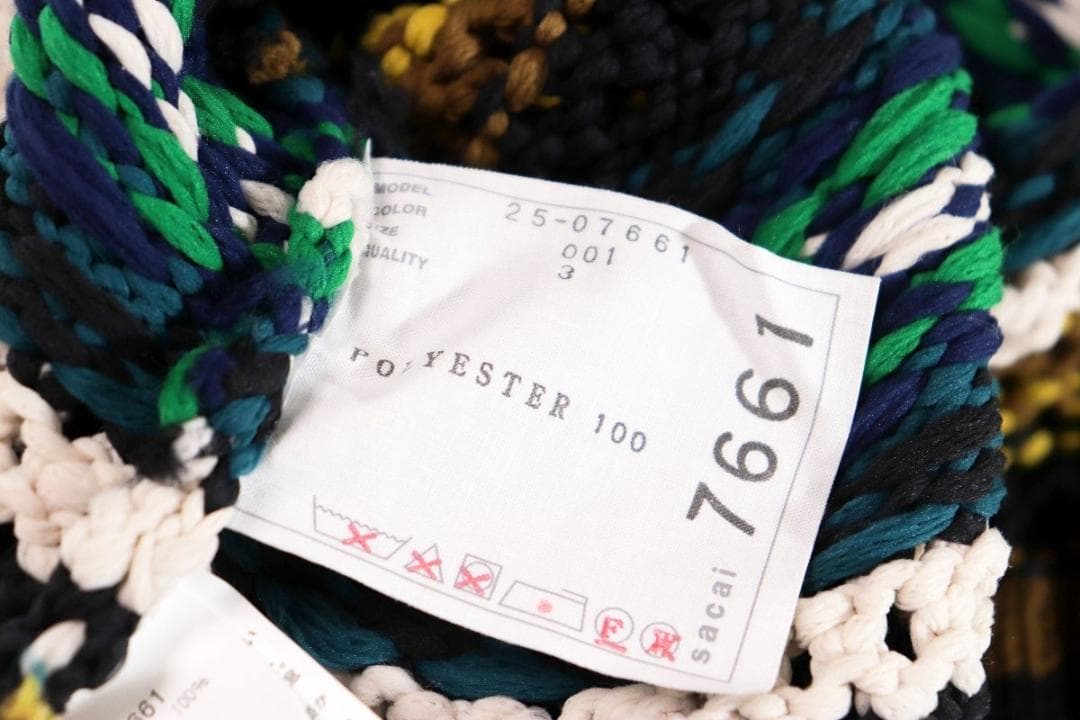 入手困難★sacaiサカイ★完売ニットプルオーバーマルチ黒