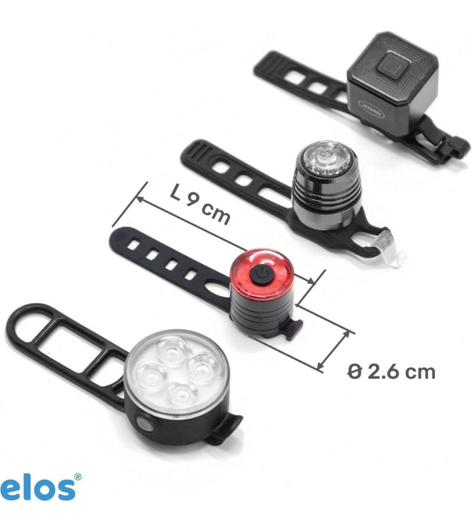 Elos スケートボード ミニクルーザー／前後ライト付き