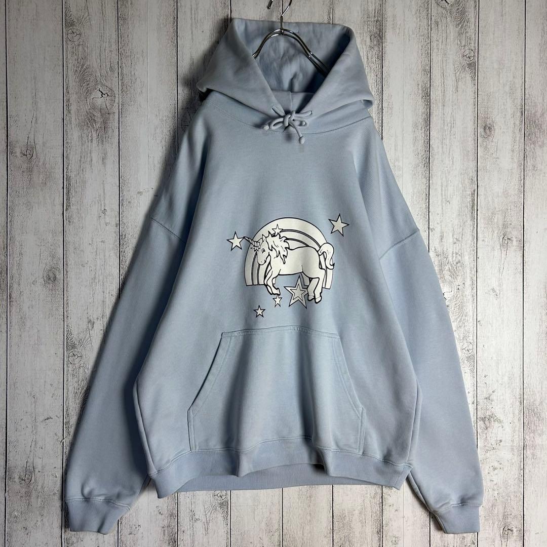 6017【即完売デザイン】ヴェトモン‪☆ユニコーンプリント入りパーカー 18SS