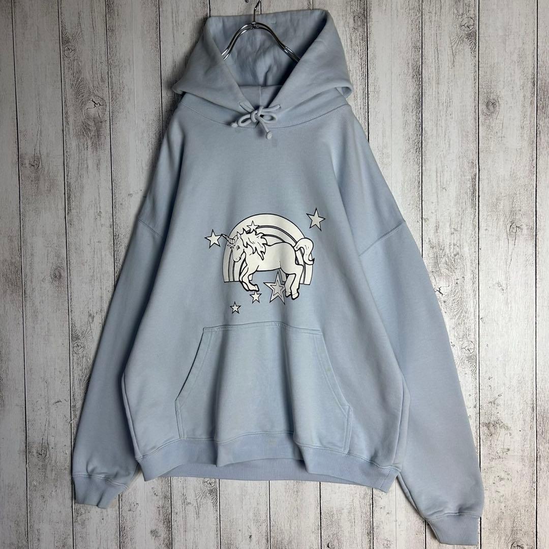 6017【即完売デザイン】ヴェトモン‪☆ユニコーンプリント入りパーカー 18SS