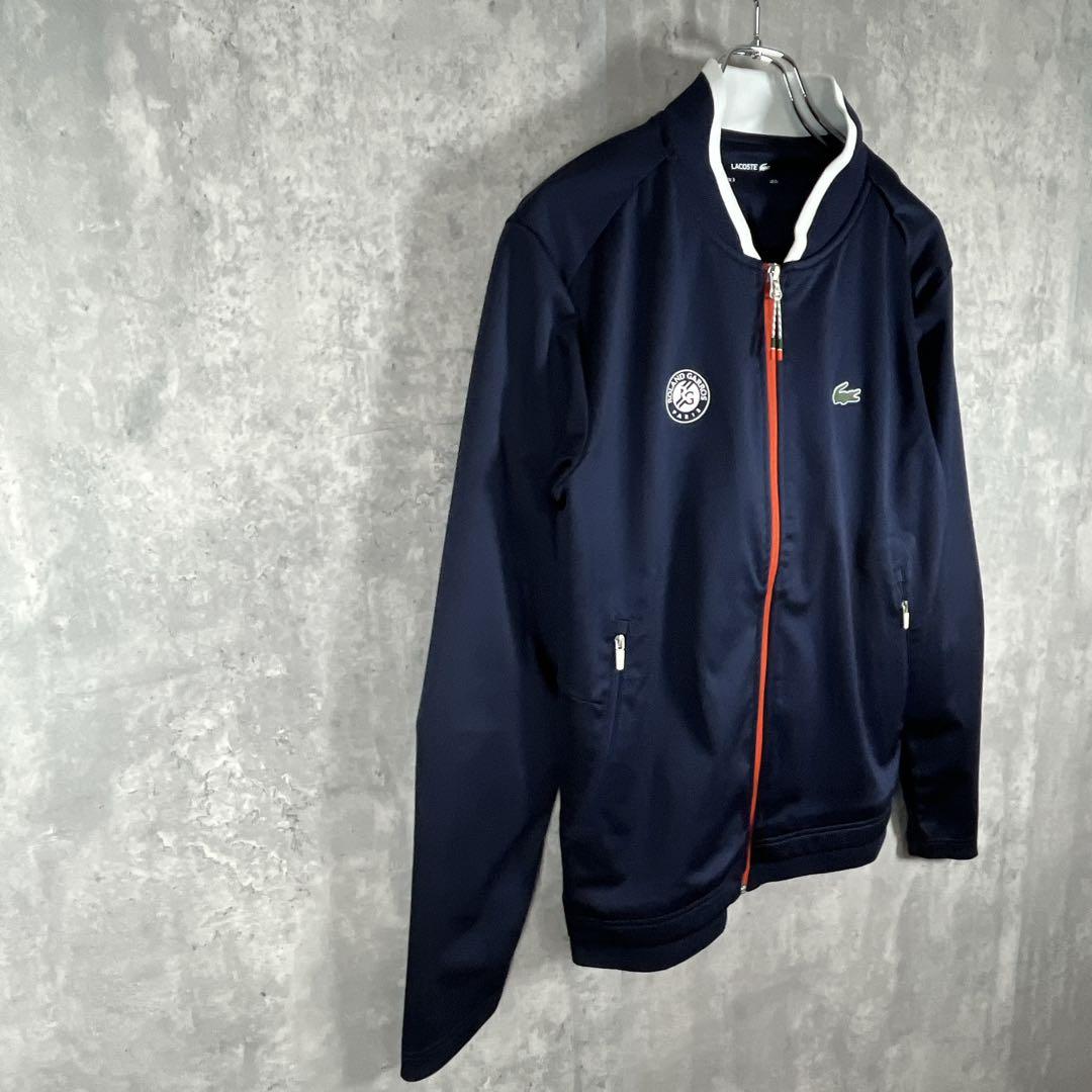 【美品】ラコステ ROLAND GARROSソリッドジップジャケットM テニス
