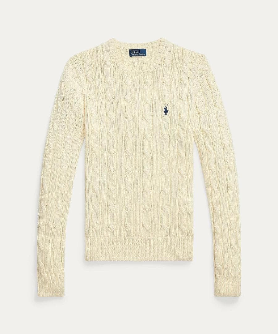 【新品】ポロラルフローレン ケーブルニット アイボリー M