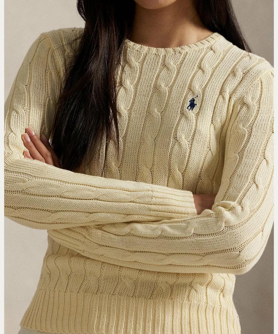 【新品】ポロラルフローレン ケーブルニット アイボリー M