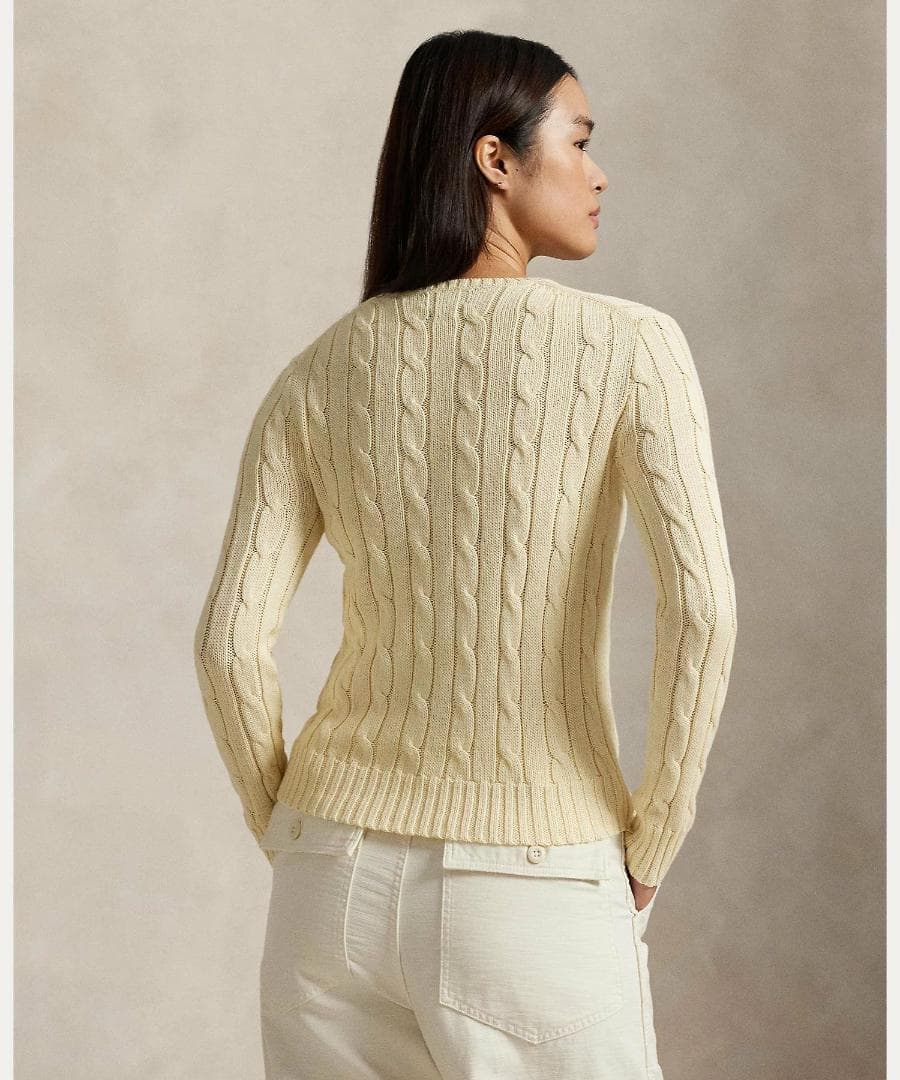 【新品】ポロラルフローレン ケーブルニット アイボリー M