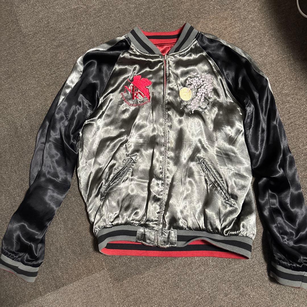 推しは御坂美琴 エヴァンゲリオン スカジャン 赤黒