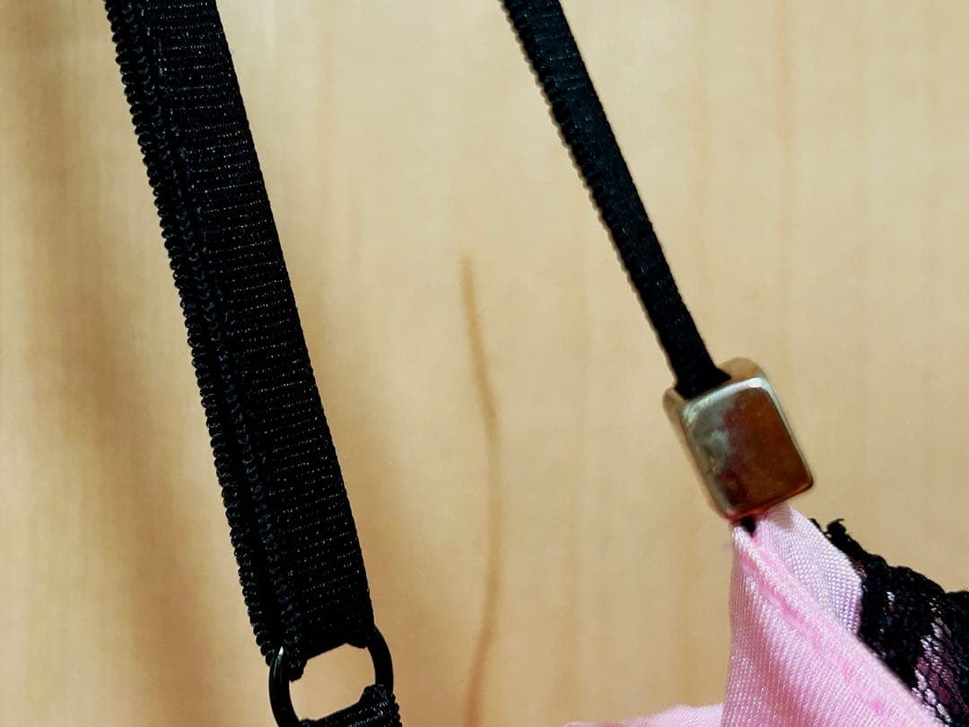 GOLDS♡ビジュー♡胸元リボンレースアップ♡バルーン裾♡ドレープキャミトップス