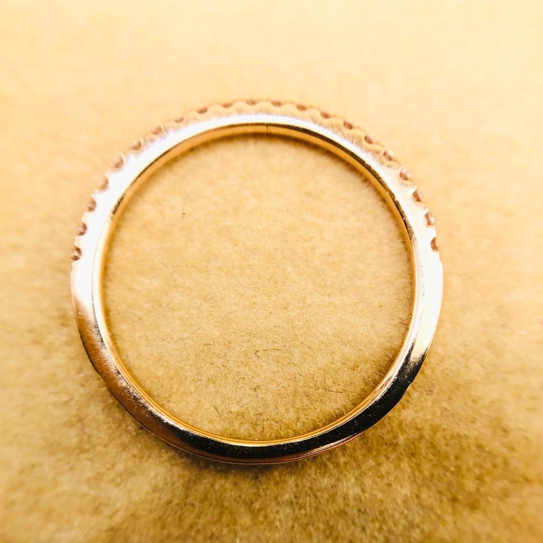 ご予約【天然ピンクダイヤ！★ピンクゴールドの大人気ハーフエタニティ】ダイヤ 指輪